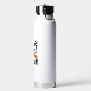 Happy Halloween Pumpkin Vintage Engraving Design_1 Water Bottle