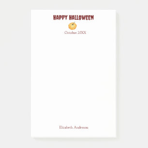 Happy Halloween pumpkin watercolor Post-It Notes
