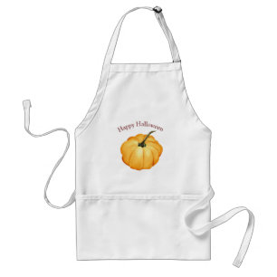 Happy Halloween pumpkin watercolor Standard Apron