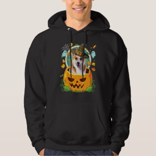 Happy Halloween Pumpkin Welsh Corgi Dog Witch Cute Hoodie