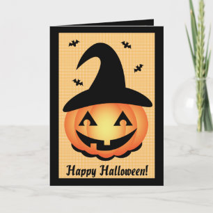 Happy Halloween - Pumpkin Witch Card