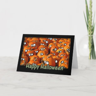 happy halloween pumpkins card