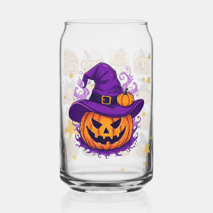 Happy Halloween Pumpkins Iced Coffee Glass