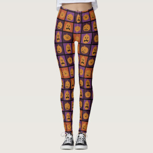 Happy Halloween pumpkins Leggings