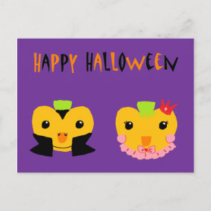 Happy Halloween Pumpkins Postcard