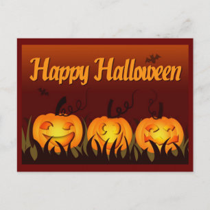 Happy Halloween - Pumpkins Postcard