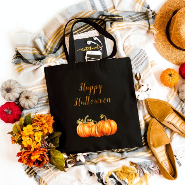 Happy Halloween Pumpkins  Tote Bag (Creator Uploaded)