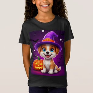 Happy Halloween Puppy With Jack O Lantern 🐶 T-Shirt