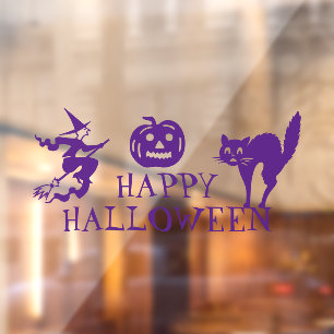 Happy Halloween purple scary cute House