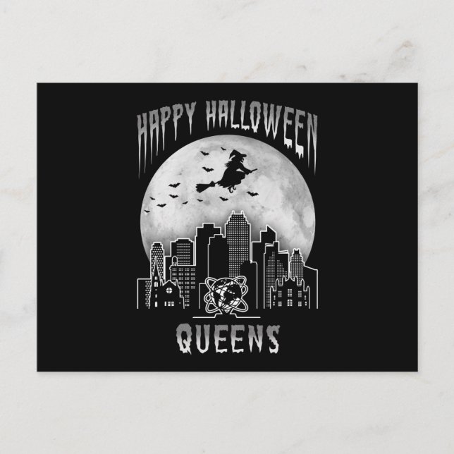 Happy Halloween Queens New York Postcard (Front)