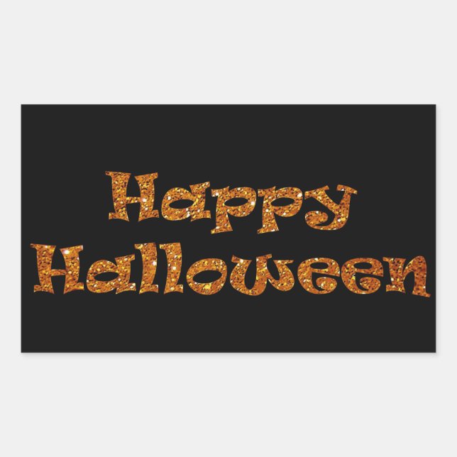 Happy Halloween Rectangular Sticker (Front)