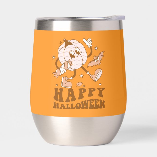 Happy Halloween| Retro Polka Dot Pumpkin (Left)