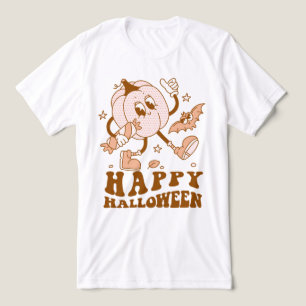 Happy Halloween  Retro Polka Dot Pumpkin Tri-Blend Shirt