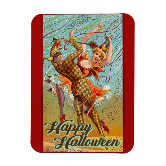 Happy Halloween Retro Poster Magnet (Vertical)