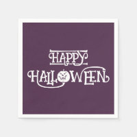 'Happy Halloween' Rich Deep Plum Party