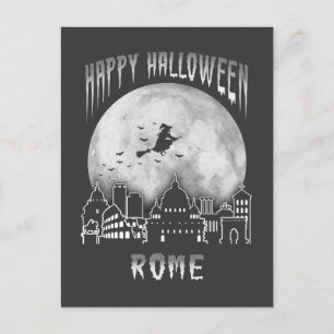 Happy Halloween Rome Italy Postcard