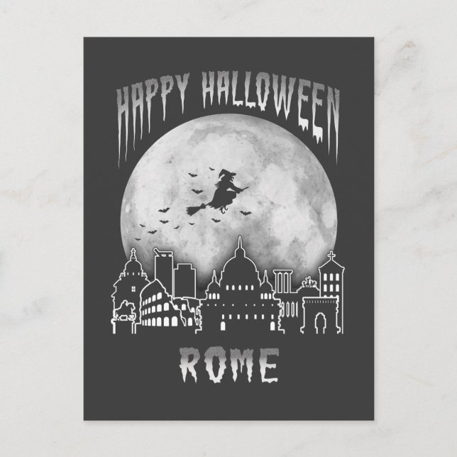 Happy Halloween Rome Italy Postcard (Front)