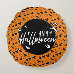 Happy Halloween Round Cushion