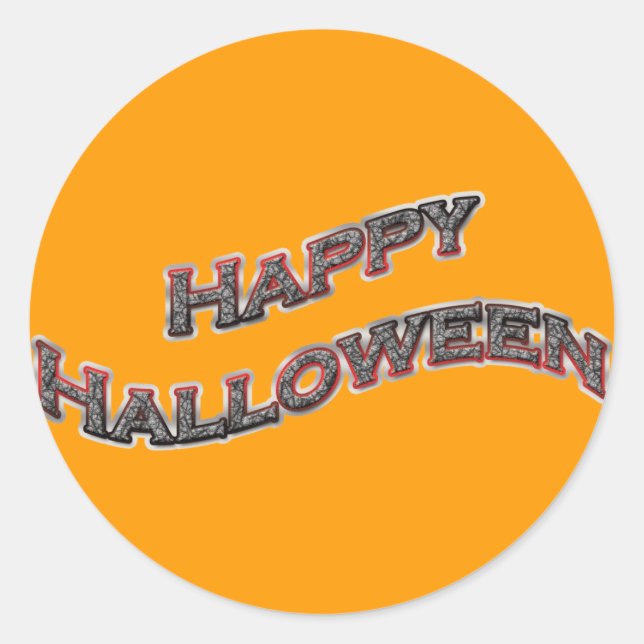 Happy Halloween Round Stickers (Front)