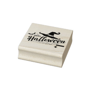 Happy Halloween Rubber Stamp