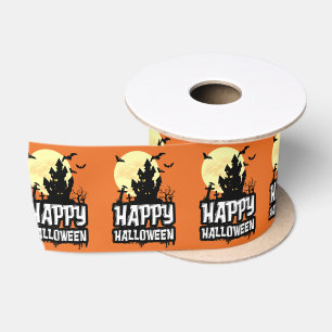 Happy Halloween Satin Ribbon