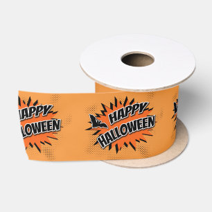 Happy Halloween Satin Ribbon