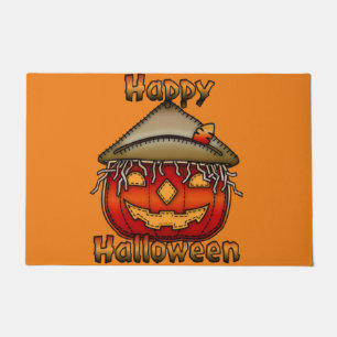Happy Halloween Scarecrow Jack Doormat
