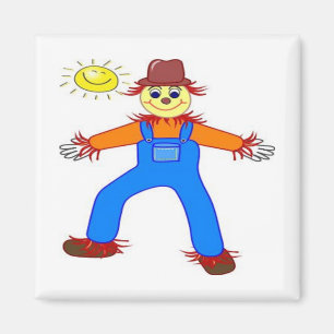 "HAPPY HALLOWEEN" SCARECROW MAGNET