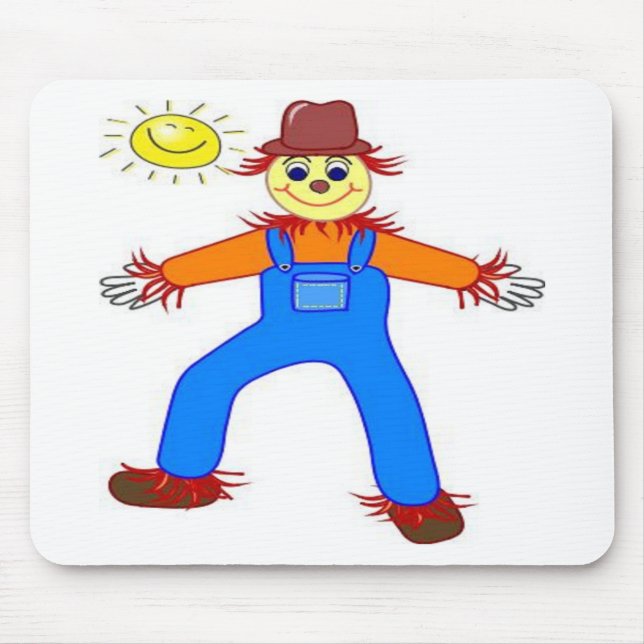 "HAPPY HALLOWEEN" SCARECROW MOUSE PAD (Front)