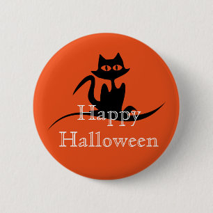 Happy Halloween Scary Cat 6 Cm Round Badge