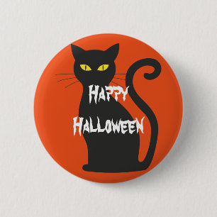 Happy Halloween Scary Cat 6 Cm Round Badge
