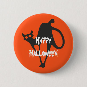 Happy Halloween Scary Cat 6 Cm Round Badge