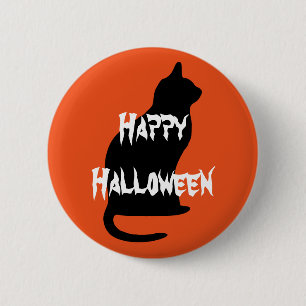 Happy Halloween Scary Cat 6 Cm Round Badge