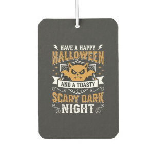 Happy Halloween Scary Dark Night Vector Design Car Air Freshener