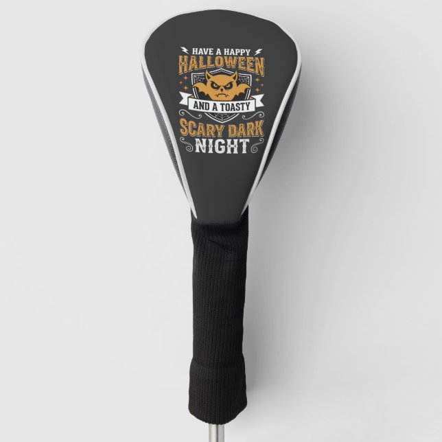 Happy Halloween Scary Dark Night Vector Design Golf Head Cover (Front)