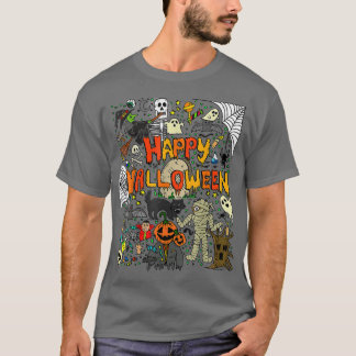 Happy Halloween Scary Retro Boys Girls Kids  T-Shirt