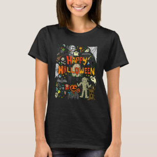 Happy Halloween Scary Spooky Retro Style Boys Girl T-Shirt