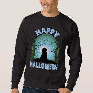 Happy Halloween Scary Tombstone Witch Sweatshirt