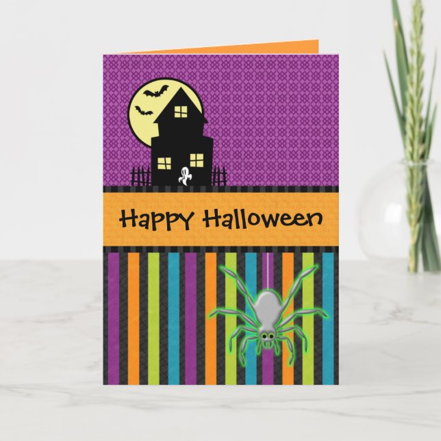 Happy Halloween Scrapbook Style Card (Front)