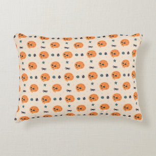 Happy Halloween seamless pattern, background. Skul Decorative Cushion