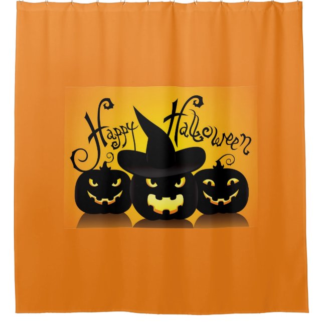 Happy Halloween Shower Curtain (Front)