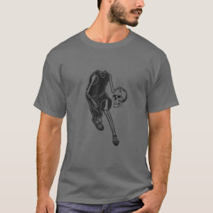 Happy Halloween Skeleton Basketball Player Funny T-Shirt