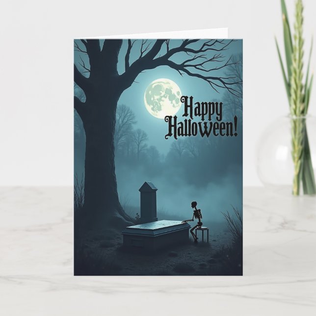 Happy Halloween Skeleton Card (Front)