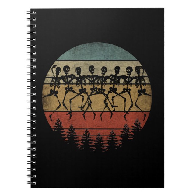 HAPPY HALLOWEEN SKELETON DANCE NOTEBOOK (Front)