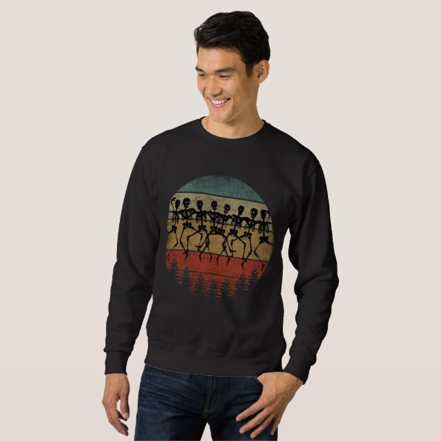 HAPPY HALLOWEEN SKELETON DANCE SWEATSHIRT (Front Full)