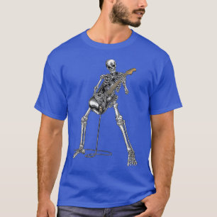 Happy Halloween Skeleton Guitar Guy Spooky Rock Ba T-Shirt