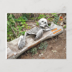 Happy Halloween Skelett Postcard