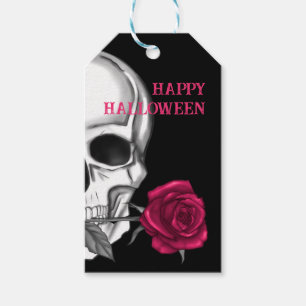 Happy Halloween / Skull and Rose Gift Tags