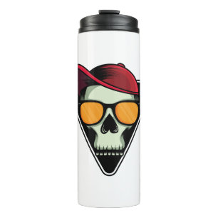 Happy halloween skull thermal tumbler