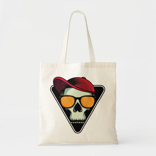 Happy halloween skull tote bag (Front)